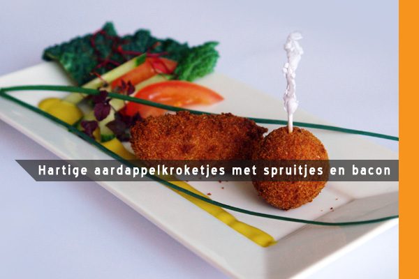 MijnAardappel.nl - Recept Hartige aardappelkroketjes met spruitjes en bacon