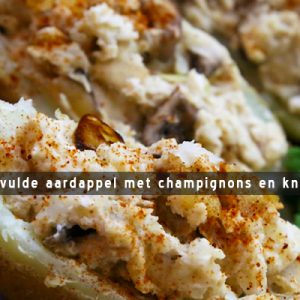 MijnAardappel.nl - Gevulde aardappel met champignons en knoflook